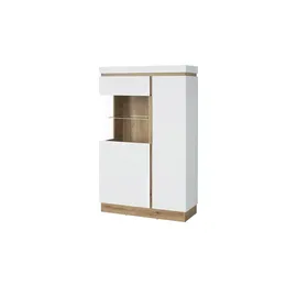 Sconto Vitrine ASMUS 104 x 40 x 164 cm Weiß