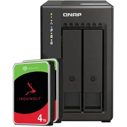 QNAP TS-253E-8G 8TB IronWolf NAS-Bundle NAS inkl. 2x 4TB IronWolf 3.5 Zoll SATA Festplatte