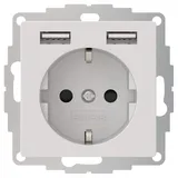 2USB inchargePRO USB AA Steckdose 12W 2.4A Mattes Weiß