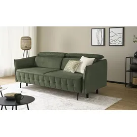 Smart Schlafsofa mit verstellbaren Kopfstützen Momoka ¦ grün ¦ Maße (cm): B: 226 H: 90 T: 104.0