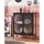 Beliani Vitrine Sarre 90 x 35 x 111 cm Schwarz/Gold