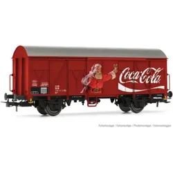 RIVAROSSI 80818818 H0 2-achs. gedeckter Güterwagen Gs mit Plattenwänden „Coca-Cola