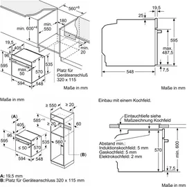 Bosch EcoClean Herdset mit Glaskeramikkochfeld TouchSelect autark 60 cm