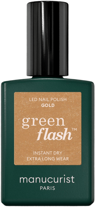 Green Flash Nail Polish Gold