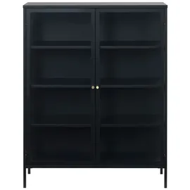 unique furniture a/s Vitrine Carmel 110 x 40 x 140 cm Schwarz