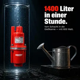 Hecht Tiefbrunnenpumpe 3166 600W 1400 l/h 70 m Förderhöhe