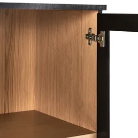 Beliani Vitrine Tingledale 80 x 40 x 151 cm Schwarz/Braun