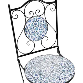 Beliani Bistro Set 3-tlg. Schwarz/Blau/Weiß