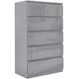 Hti-Living Kenji 70 x 40 x 115 cm Hochglanz Grau