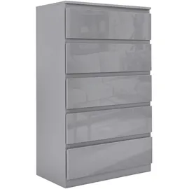 Hti-Living Kenji 70 x 40 x 115 cm Hochglanz Grau