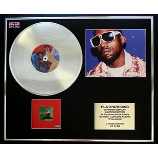 EC Kanye West/Platin Schallplatte & Foto-Darstellung/Limitierte Edition/My Beautiful Dark Twisted Fantasy