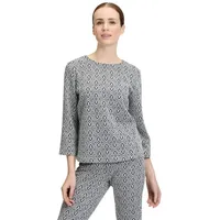 Cartoon Blusenshirt mit Jacquard in Dunkelblau/Blau | Gr.: 38
