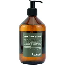 Hand&Body Wash Rosemary/Ginger Glasflasche, 500 ml