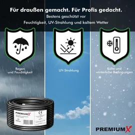PremiumX Premium X CAT 7 Outdoor Netzwerkkabel 25m - 10 Gbit/s Erdkabel Datenkabel Ethernetkabel LAN Kabel für Außen S/FTP AWG23/1 Verlegekabel - reines