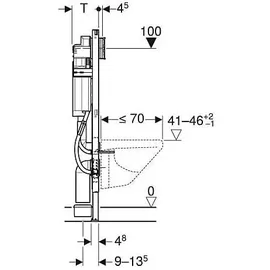 Geberit Duofix mit Sigma UP-Spülkasten 120mm, barrierefrei Bauhöhe 1120 mm