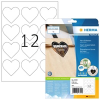 Herma Etiketten Premium Herz rund, 60mm, weiß, matt, 10