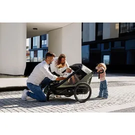 Hamax Kinderanhänger Cocoon grün/schwarz 2023