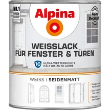 Alpina Weißlack für Fenster und Türen 750 ml weiß seidenmatt