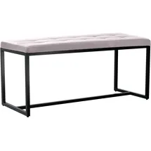 CLP Sitzbank Barci I Moderne Bank Hochwertige Polsterbank mit schwarz pulverbeschichteten Eisengestell