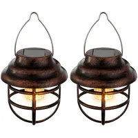 ETC Shop LED Solar Hängeleuchte 14 cm rost