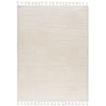 mazovia Teppich, Beige, Abstrakt, Geometrisch - Wohnzimmer, Schlafzimmer, Esszimmer, Büro - Mittelflor Rechteckig, Oeko-Tex® Zertifikat Retro - Creme, - 160 x 230 cm,