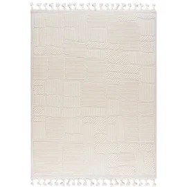 mazovia Teppich, Beige, Abstrakt, Geometrisch - Wohnzimmer, Schlafzimmer, Esszimmer, Büro - Mittelflor Rechteckig, Oeko-Tex® Zertifikat Retro - Creme, - 160 x 230 cm,