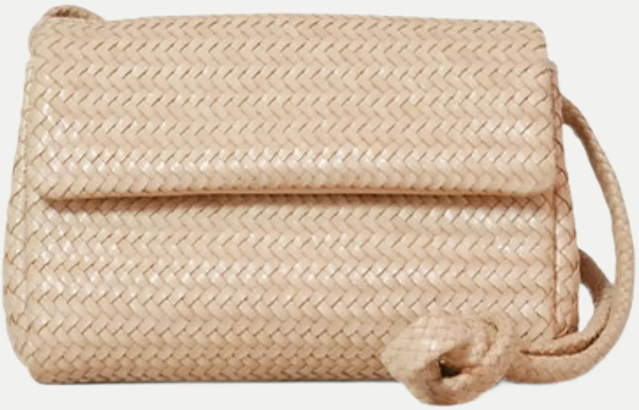 Tasche in Doppelwebart Beige