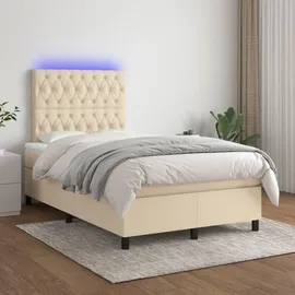 vidaXL Boxspringbett 120 x 200 cm Creme