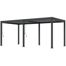 pergoline Pergola Alu Stahl 3 m x 6 m schwarz