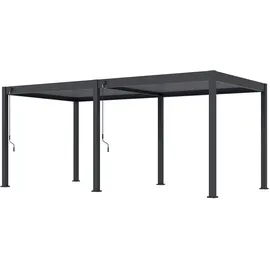 pergoline Pergola Alu Stahl 3 m x 6 m schwarz