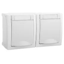 HHG Schuko-Steckdose 2-fach Weiß 1 St.