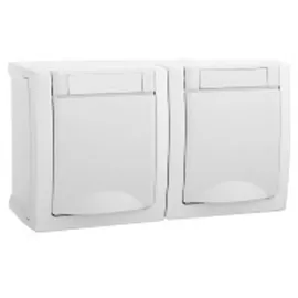 HHG Schuko-Steckdose 2-fach Weiß 1 St.