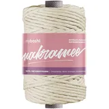 myboshi Makramee-Garn, gezwirnt, 4mm, Made in Germany, Naturgarn, Knüpf-Garn, das Kreativgarn für orientalische -Makramee-Arbeiten Beige, 1 Kordel a 50m