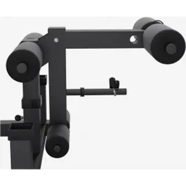 Gorilla Sports GORILLA SPORTS® Multifunktion Hantelbank - mit Hantelset 100kg, Hantelablage, Latzug, Dip-Station, Butterfly, Curlpult, Beincurler, Verstellbar, Schwarz/Weiß - Kraftstation, Trainingsbank