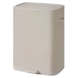 Songmics Wäschekorb mit Deckel 2 Fächer, Wäschesortierer mit Pedal, 160 L,