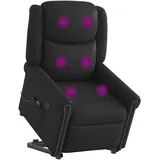 vidaXL Massagesessel Aufstehhilfe Elektrisch Glänzend Schwarz