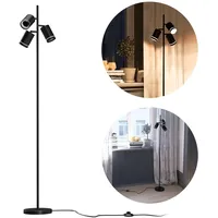 Linovum TAVIRA Stehleuchte Wohnzimmer 3-flammig - moderne Standlampe schwarz