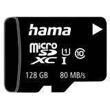 Hama microSDXC 128GB Class 10 UHS-I + SD-Adapter
