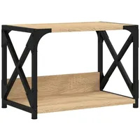 vidaXL Druckerständer 2 Ablagen Sonoma-Eiche 44x26x31,5 cm
