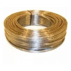 Flachbandkabel transparent silver 2x0.75mm pro Meter