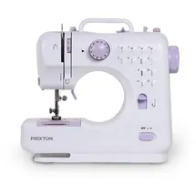 Prixton Tragbare Nähmaschine mit 12 verschiedenen Stichen, Violett