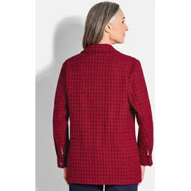 GOLDNER Lässige Longjacke mit Pepitamuster", in dunkelrot | Gr.: 40,