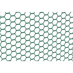 Alberts Maschendrahtzaun Maschendrahtzaun Gitter Sechseckgeflecht Hasendraht verzinkt grün 10 m x 100 cm