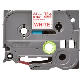 Brother TZ-252 24mm weiß auf rot