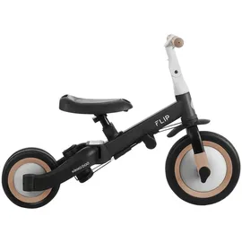 KIKKABOO Dreirad Flip 5 in 1 Stahlrahmen rutschfeste Griffe einstellbar umbaubar schwarz