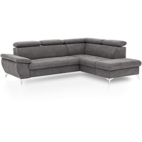 Mivano Livetastic Ecksofa, Grau, & 256x209 cm,