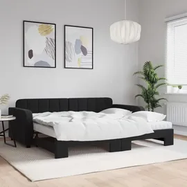 vidaXL Tagesbett 90 x 190 cm Schwarz