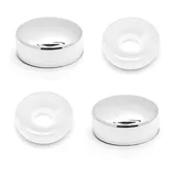 cyclingcolors 2x Abdeckkappen mit Becherscheibe Schrauben Schraubenabdeckung schraubenkappen Kunststoff Duschspiegel Wasserhähne Badezimmer, Chrom 20mm
