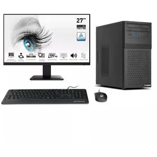 Ankermann Business Office Work Komplett Set | Intel Core i5-13400F | Nvidia GeForce GT 740 4GB | 16GB DDR5 RAM | 1TB NVMe SSD | Windows 11 | WLAN & Bluetooth | 27 Zoll Monitor | Maus & Tastatur |