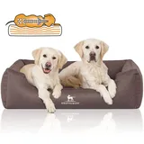Knuffelwuff Tierbett Hundebett Leon, Orthopädisch braun 75 cm x 105 cm